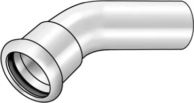 Obrázek produktu pro KE Kelit CP426, STEELFIX C-Stahl, lisovací úhelník 45°, 76,1, 1 ks.