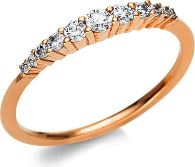 Produktbild von Ring aus 750 Gold Rotgold 11 Brillanten 0,23ct TW-SI B:2,3mm Innenumfang 54mm  Ø17.2mm