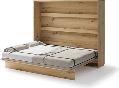 Produktbild von Schrankbett 160 x 200 Horizontal BC-14 Artisan Eiche LENART BED CONCEPT Wandklappbett