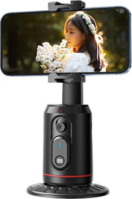 Produktbild von Stativ mit automatischer Gesichtsverfolgung, Telefonhalter mit automatischer Verfolgung, tragbarer All-in-One-Smart-Selfie-Stick, 360-Grad-Drehung, Telefonhalter mit Gesichts- und Körperverfolgung, Telefonstativ für Android