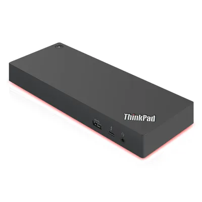 Produktbild von Lenovo 40AN0135EU, Kabelgebunden, Thunderbolt 3, 3,5 mm, 10,100,1000 Mbit/s, Schwarz, Rot, 4K Ultra HD