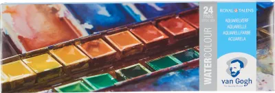 Image de Set d'aquarelle Van Gogh dans une boîte métallique | 24 demi-godets
