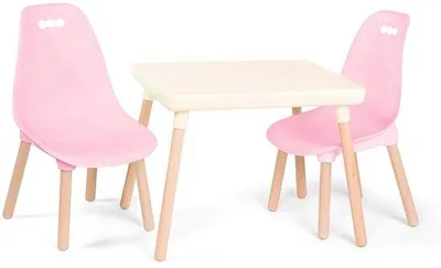 Image de Ensemble de meubles pour enfants, 3 pièces, bricolage, jeu, bois