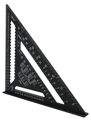Image de Solidchoice - Équerre carrée en aluminium de 300 mm - Rapporteur trigonométrique