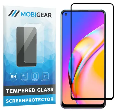 Produktbild von Mobigear Premium Displayschutzfolie für OPPO A94 5G, gehärtetes Glas, Panzerglasfolie - Kompatibel mit Hüllen - Schwarz