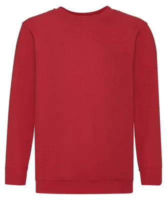 Productafbeelding van Fruit of the Loom - "Classic" sweatshirt voor kinderen, met ingezette mouwen, model LT1866 (maat 164-170) (rood)