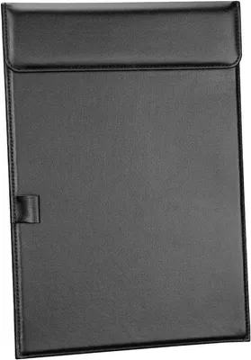 Image de Porte-bloc A4 en PU, noir, pour l'école et le bureau