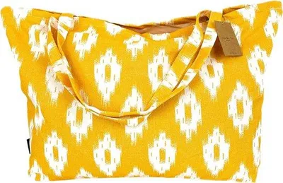 Produktbild von XXL-Strandtasche, ideal für Familien, extra große oder große Badetasche, XXL, Fassungsvermögen: 40 Liter, mediterraner Stil, große Shopper-Tasche für Damen, aus Stoff, mit Innenfutter