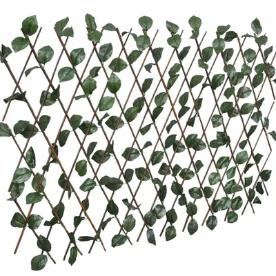 Immagine prodotto di Recinto in Salice a Traliccio 5 pz Foglie Artificiali 180x30 cm