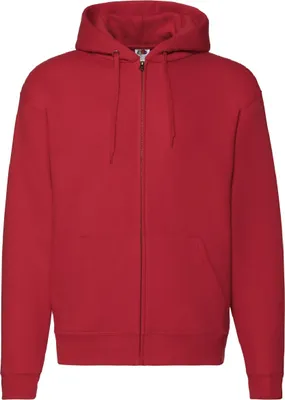 Produktbild von Fruit Of The Loom Herren Kapuzen-Sweatshirt mit Reißverschluss / Kapuzenjacke BC360 (2XL) (Rot)
