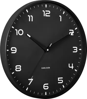 Obrázok produktu pre Karlsson KA6053BK, Múr, Quartzové hodiny, Kolo, Čierna, Hliník, Orgullo