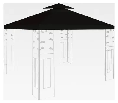 Produktbild von Pavillondach 3x3 Meter, Ersatzdach für Pavillon, Wasserabweisende Pavillonplane, Doppeldach für Garten, Kaminabzug, Anthrazit