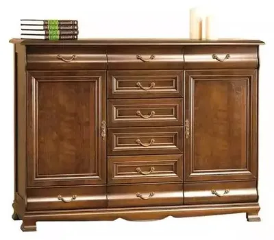 Zdjęcie produktu dla Kommode Echtholz Schrank Eiche Holz Kommoden Sideboard Sideboards
