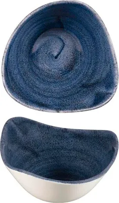 Produktbild von CHURCHILL Stonecast Cobalt Blue Teller tief, triangle, ø: 153 mm