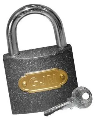 Produktbild von Kotarbau Gusseisen-Vorhangschloss Grau 3 Schlüssel 60 mm