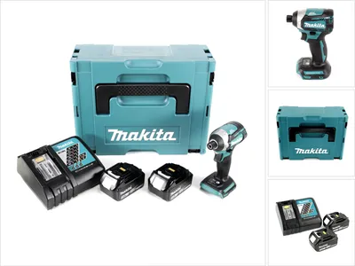 Obrázok produktu pre Akumulátorový rázový uťahovák Makita DTD 154 RFJ 18V 1/4" 175Nm bez kefiek + 2x akumulátor 3,0Ah + nabíjačka + Makpac