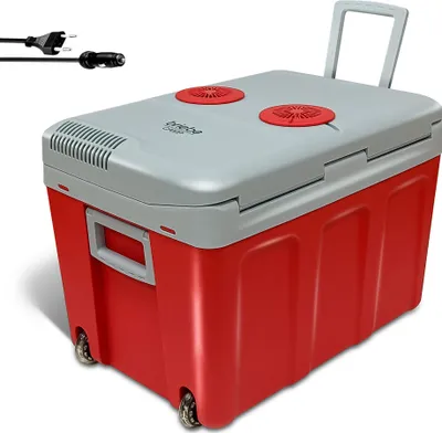 Image de Briebe CF1155RED Glacière électrique portable, 40 litres, 12V pour voiture et 220V rouge