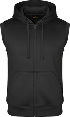 Produktbild von ROCK-IT Apparel Herren Hoodie Weste Ärmellos – Premium Kapuzenjacke mit Reißverschluss für Sport & Freizeit 3XL Schwarz