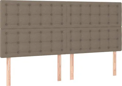 Produktbild von Kopfteil Taupe 180x5x118/128 cm Stoff