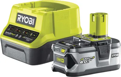 Produktbild von RYOBI Akku u. Schnellladegerät RC18120-140 18V, 4Ah Akku, Lithium-Ionen, Batterie, Ladegerät