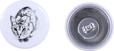 Produktbild von Ocicat - Ohrringe mit geliebter Katze, eigenes Foto, perfektes Accessoire für Katzenliebhaber von der Marke Art.-Dog