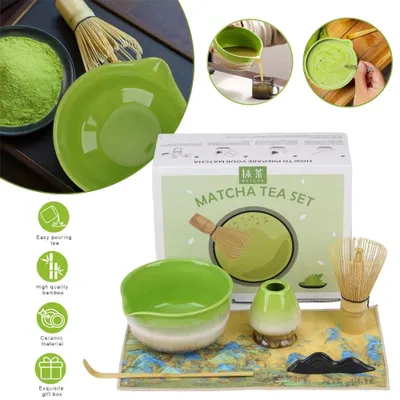 Produktbild von Matcha Besen,Matcha Set,Bambus Matcha Whisk,Matcha Schale für Matcha-Liebhaber