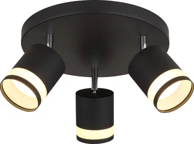 Image de Plafonnier LED, noir, réglable, D 30 cm