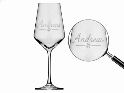 Produktbild von Valhalla Weinglas Gravur Andreas 1 Stück 350ml spülmaschinenfest