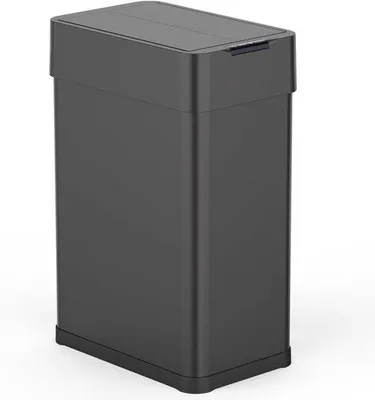Produktbild von Famanu Automatische Abfallbehälter 60L – Edelstahl Design mit Klappenöffnung