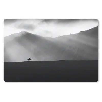 Produktbild von MuchoWow® Schreibtischunterlage Pferd - Licht - Berg 60x40 cm - XXL Mauspad - Großes Mauspad