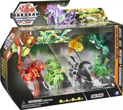 Produktbild von Spin Master 6063759 (20136265) - Bakugan - Evolutions - Spielset, True Metal, Battle Strike Pack