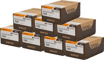 Image de Vis pour coffrage à clavettes Noir Acier inoxydable 410 5 x 60 mm Torx 25 Filetage partiel - 800 pièces