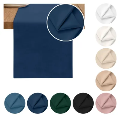 Produktbild von Zarter MATTER VELOURS-TISCHLÄUFER, Dunkelblau 40x275 cm