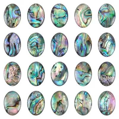 Immagine prodotto di Solidchoice - Set di 20 cabochon in madreperla naturale per gioielli