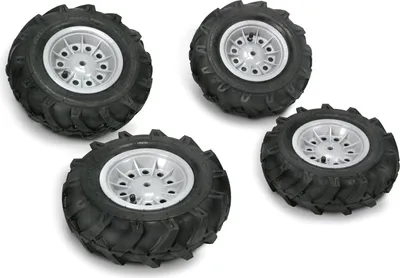 Produktbild von rolly toys Luftbereifung für Traktoren 2 x 310x95, 2 x 325x110 , silber, Maße: (2x)32,5x32,5x11,5(2x)31x31x9,5 cm; 40 924 2