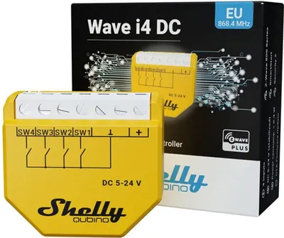 Imagen del producto de Qubino Wave i4 DC (amarillo)
