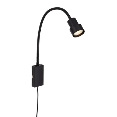 Immagine prodotto di Lampada da letto LED Lampada da letto Touch flessibile GU10 5 W nero metallo Briloner