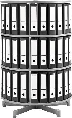 Produktbild von Ordnerdrehsäule Depotfile 80 3 Etagen weiß.