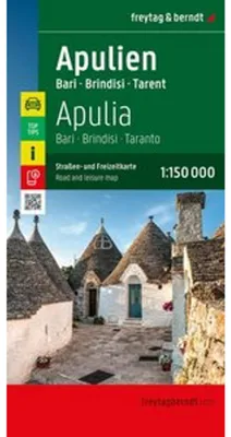 Obrázok produktu pre Cestovná mapa Apúlia od spoločnosti freytag & berndt, mierka 1:150 000