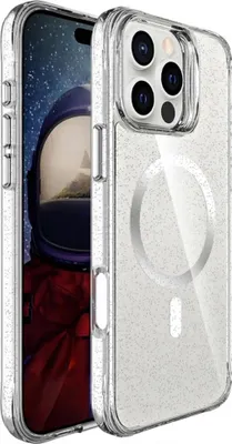 Immagine prodotto di imoshion Cover posteriore trasparente glitterata con MagSafe iPhone 16 Pro Max - Argento