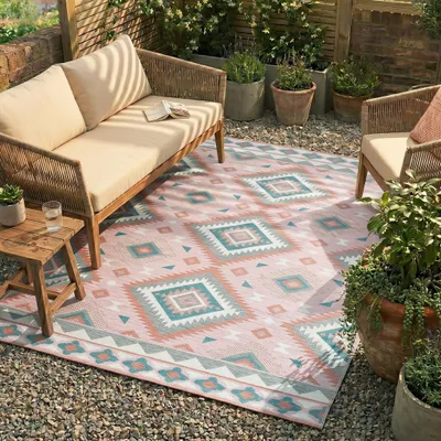 Image de Volero - Tapis de balcon - Vedra Aztec Rose - 200x290 cm