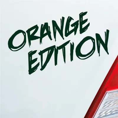 Produktbild von Auto Aufkleber Orange Edition Auto Car Tuning Motorrad 15x7 cm Dunkelgrün Sticker Heckscheibenaufkleber