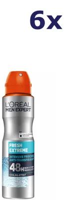 Produktbild von 6x L'Oréal Men Expert Deo-Spray 150 ml Fresh Extreme