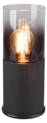 Zdjęcie produktu dla Lampa stołowa ROBIN czarna-dymiona 1xE27x40W szkło wym:25,5x11x11cm IP20 Trio