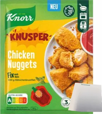 Produktbild von Knor Fix Chicken Nuggets (60g Packung) + usy Block