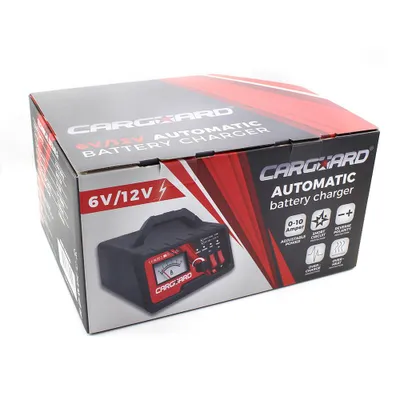 Zdjęcie produktu dla Ładowarka CARGUARD 6/12V (0-10A) - inteligentna ochrona, wyświetlacz analogowy, do samochodów i motocykli
