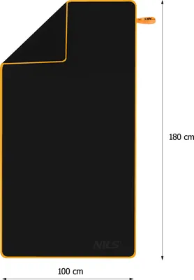 Immagine prodotto di NILS NCR12 asciugamano in microfibra nero/arancio