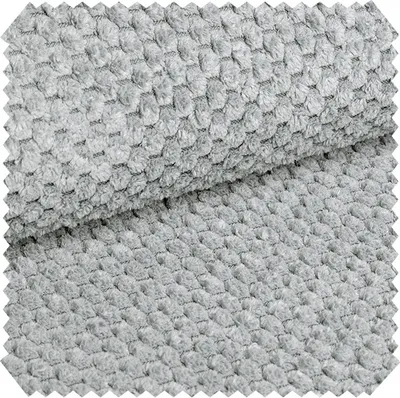 Produktbild von novely® ZEVEN Plüschiger Möbelstoff in Cord-Optik - Ultraweicher Polsterstoff mit Kachelmuster - Extrem Robuster Bezugstoff - Pflegeleichte Meterware 1lfm - Farbe: 08 Hellgrau