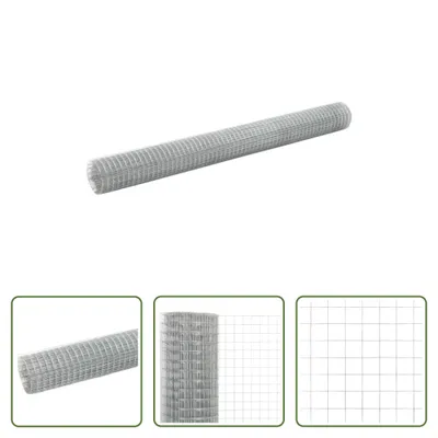 Imagen del producto de Malla de alambre galvanizado para cercas, acero, 10 x 1,5 metros, color plateado