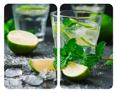 Obrázek produktu pro WENKO Mojito, Obdélníkový, Plast, Temperované sklo, Termoplastický elastomer (TPE), Zelená, Ovoce a zelenina, Obrázek, 300 mm